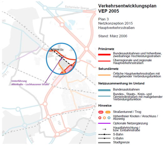Vorschlag: Verbindung Altostraße - Lochhausener Straße
